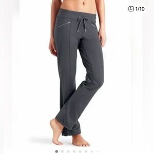 Athleta metro slouch pants straight leg dark gray size small